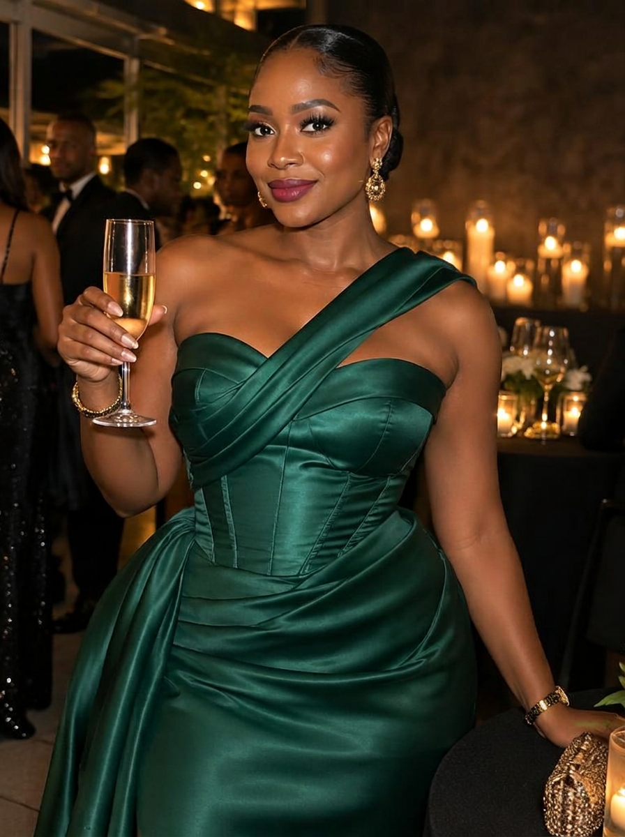 Birthday / Event Glam makeup look on a Nigerian woman